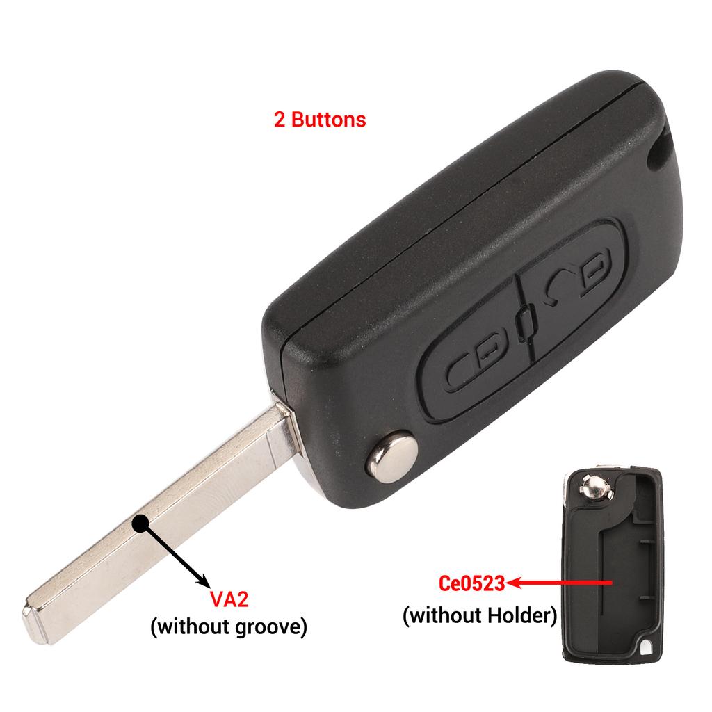 Jingyuqin 20ps Car Key Case Shell For Peugeot 307 407 308 607 For Citroen C2 C3 C4 C5 C6 C8 XSARA PICA CE523 HU83 CE536 VA2