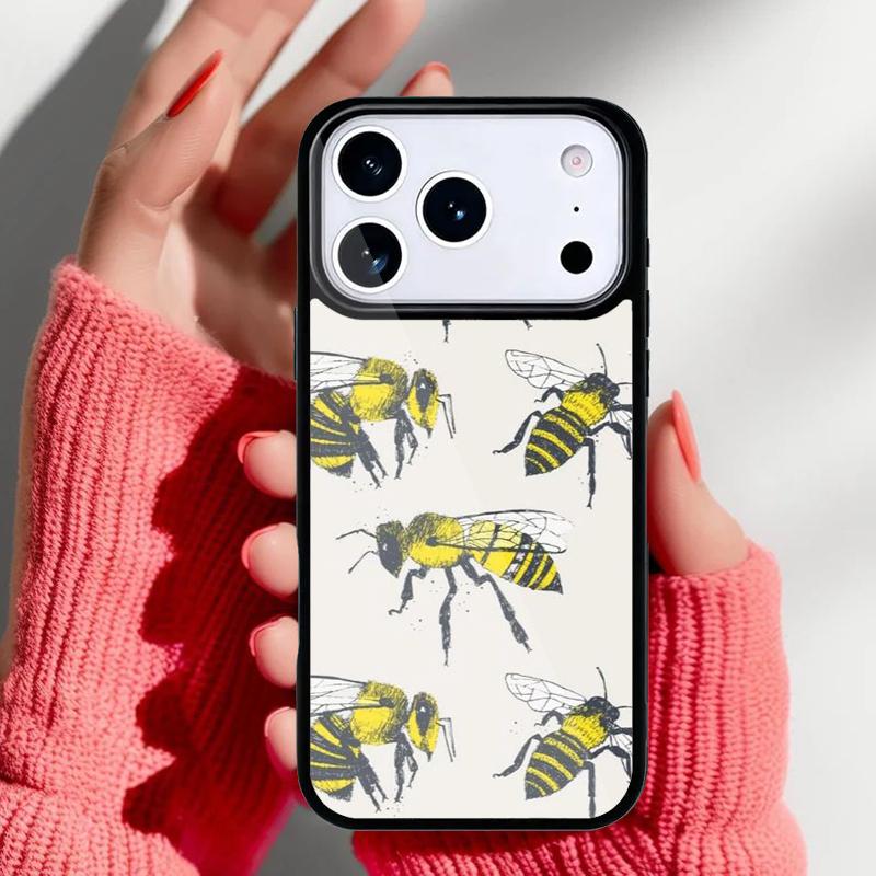 Чехол для телефона 'Мед пчелиный' для iPhone 17 16 15 14 13 Pro Max Задняя крышка для 12 11 Pro Coque