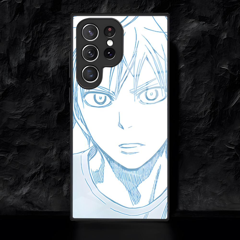 Чехол для телефона с аниме Kuroko No Basuke для Samsung S26 S25 Edge Ultra 24 23 22 21 Ultra Plus Fe A55 56 15 4G 5G Стеклянная крышка