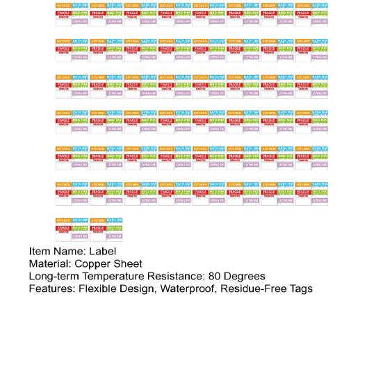50 листов съемных водонепроницаемых этикеток для упаковки коробок для переезда с цветной кодировкой для хрупких и тяжелых грузов