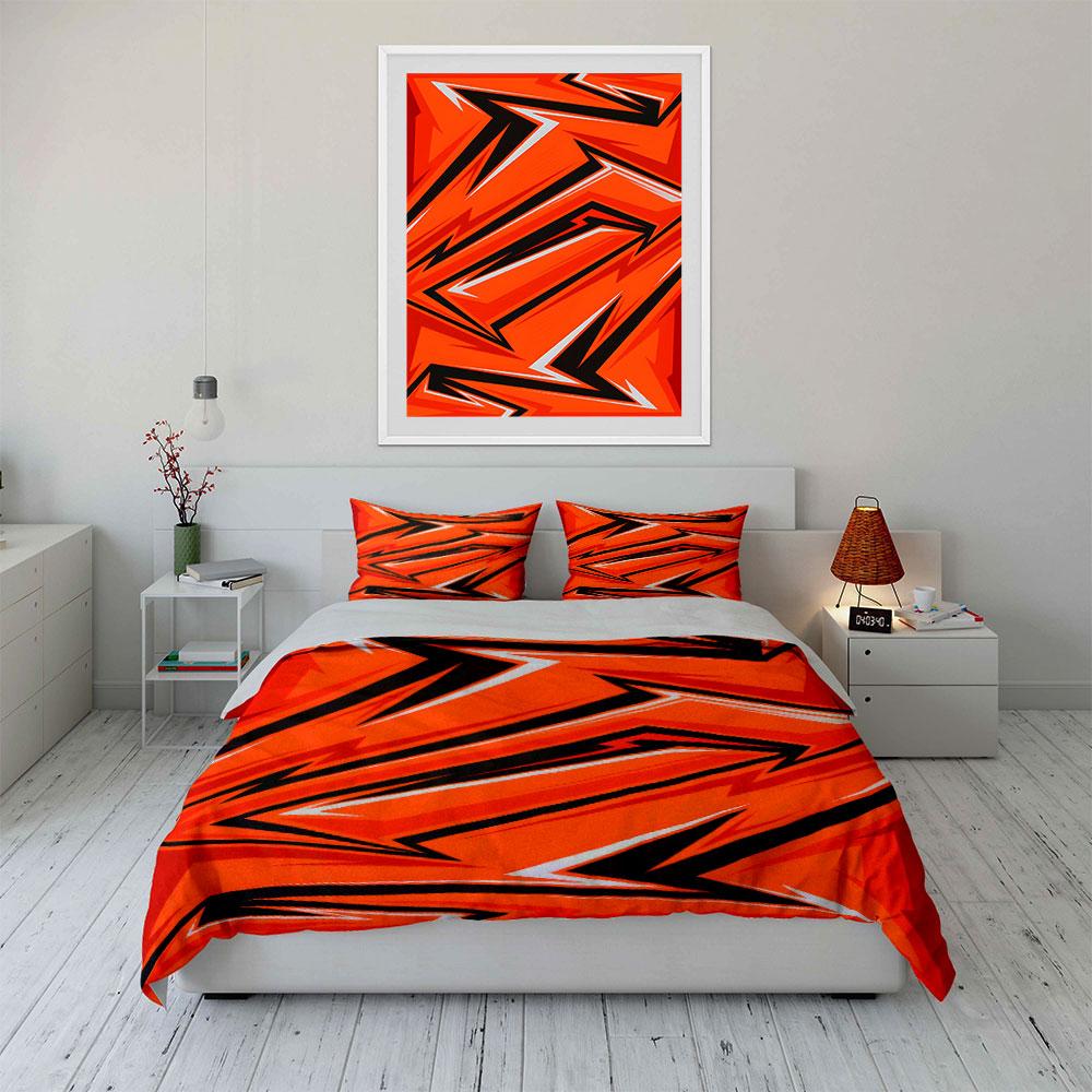 Angular zigzag lightning bolts. Bedding sets Duvet cover sets Duvet covers Pillowcases(1*Duvet Cover 2*Pillowcases without duvet insert)