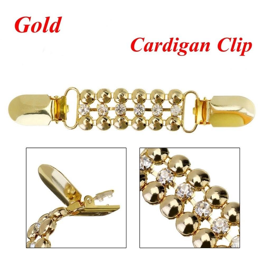 Trendy Retro New DIAMOND Sweater Blouse Pin Shawl Brooch Duck Clip Clasps Cardigan Clip