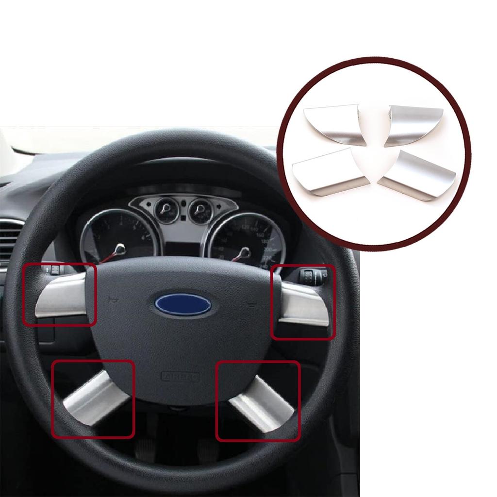 EDP1186 Накладка на руль автомобиля, хромированная, набор из 4 предметов для Ford Focus MK2 2004-2010