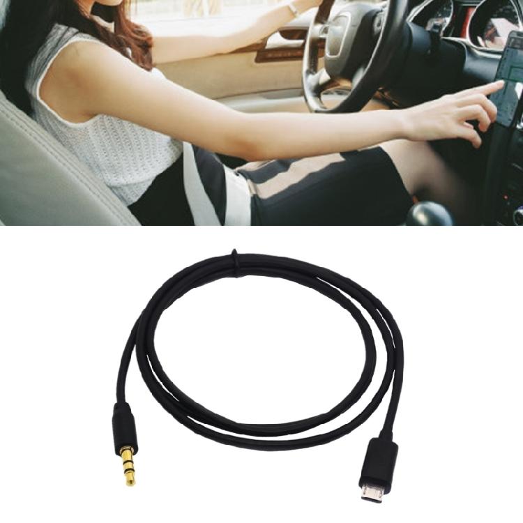 Premium Micros USB to 3.5mm Audios Car Auxs Cable Male to Male for NOTE2 N7100 NOTE3 N9000 Enhances Sound Quality in Car