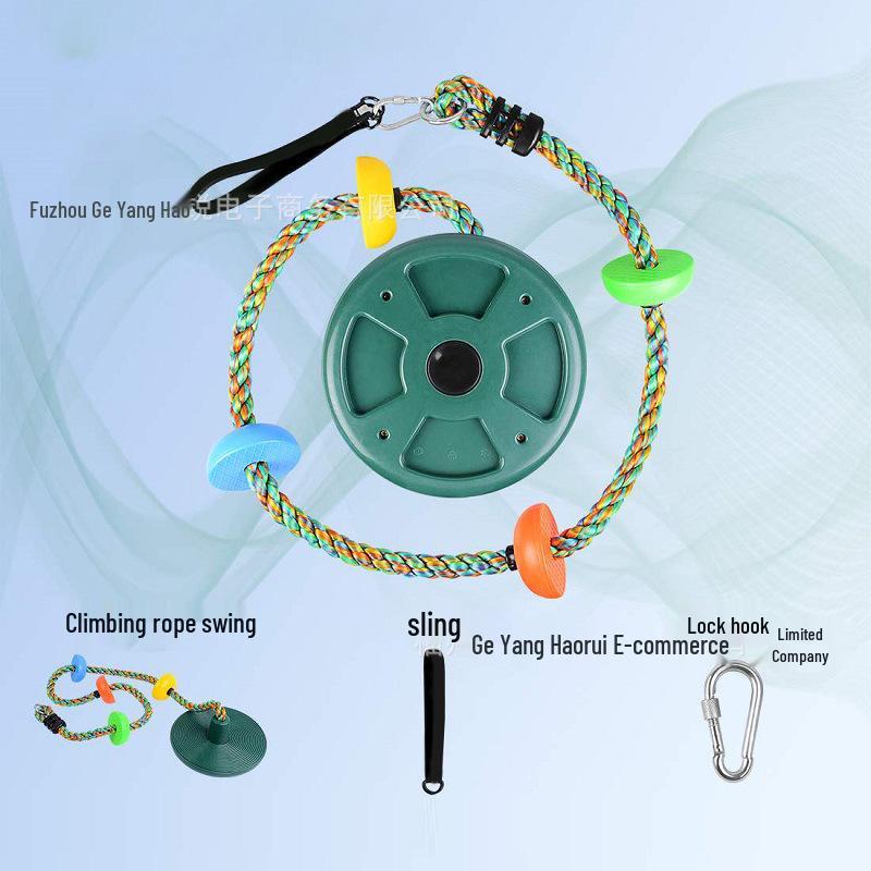 Большие детские качели-диск с веревкой для лазания - Сенсорная игровая площадка для детских садов