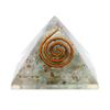 [GOLD STONE] Natural Stone Orgonite Pyramid, Spiritual Goods, Approximately 30mm Wide, Fluorite