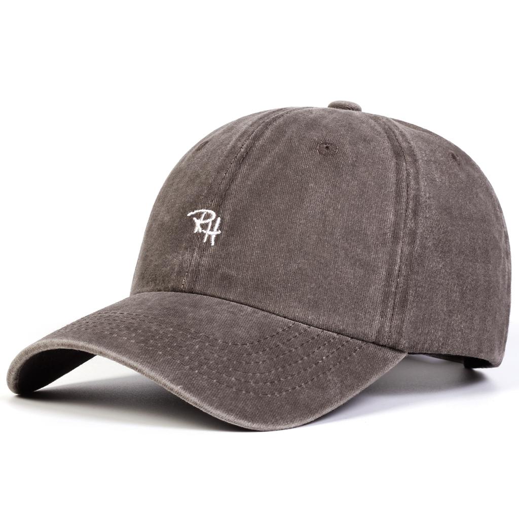 Ретро кепка с вышивкой букв – Регулируемая бейсболка из стираного хлопка для мужчин и женщин для улицы