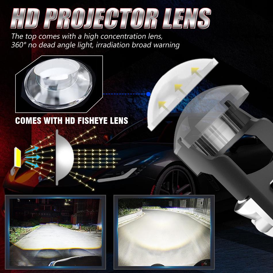 2PCS 1000W Turbo H7 LED Projector CANBUS 1000000Lm Mini Lens H8 H11 9005 9006 1:1 Size Wireless Car LED Headlight Bulbs with Fan