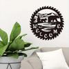 Metal Sign with WELCOME Bear Scene - Stylish Wall Decor, Sculptures & Ornaments for Home, Garden, Outdoor, Bedroom, Office, Yard