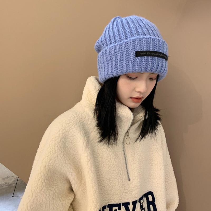 Зимние шапки для женщин, утепленные вязаные шапки с защитой ушей, двухсторонние шапки с ворсом, шерстяные шапки, мягкая теплая шапка