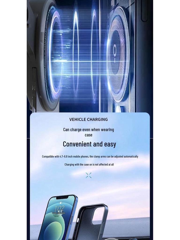 15W Wireless Car Phone Charger & Holder