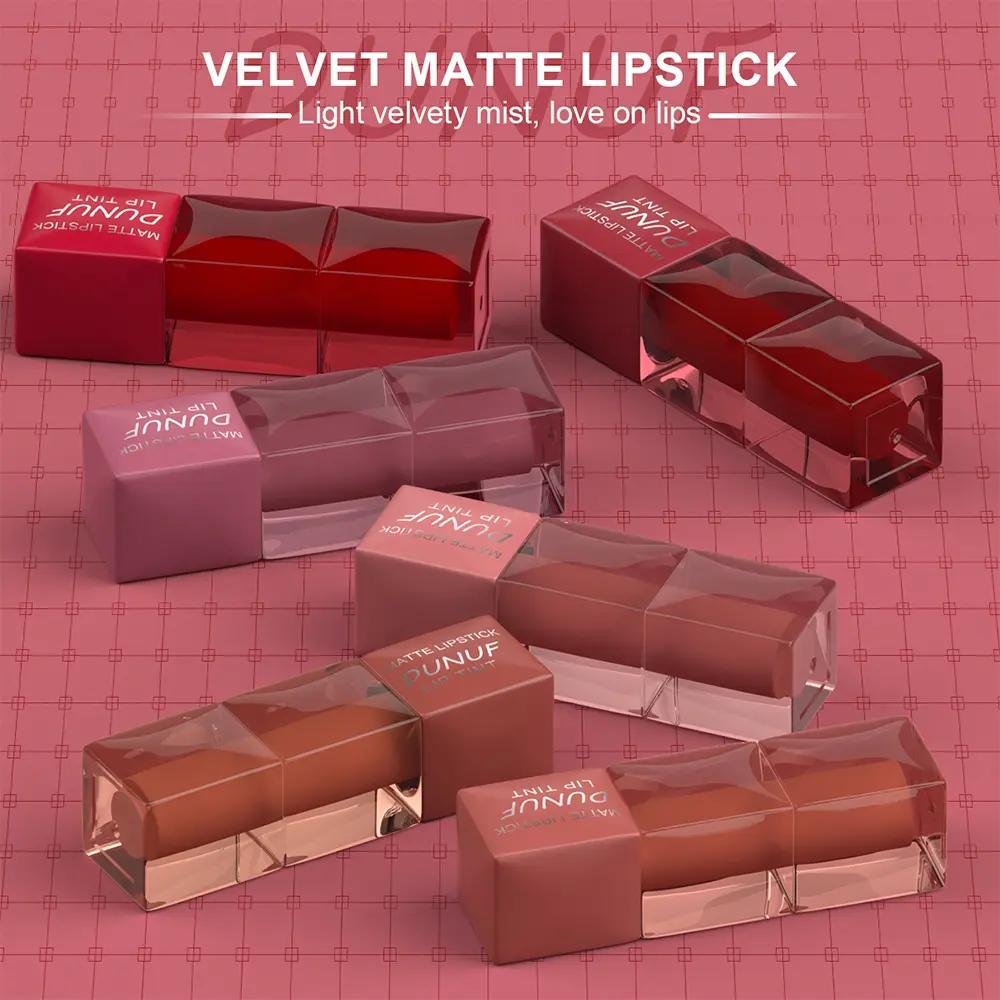 Dunuf 6pcs Matte Lip Gloss, Easy to Apply