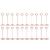 20 Pcs Table Number Holder 15cm Heart Shaped Place Card Holder Memo Clip Photo Stand Rose Gold