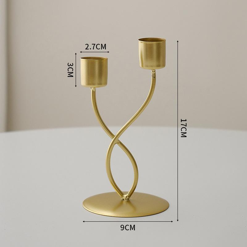 Candle Holders Modern Metal Candlestick Wedding Candle Stand Exquisite Desktop Party Decor for Home Office Decor