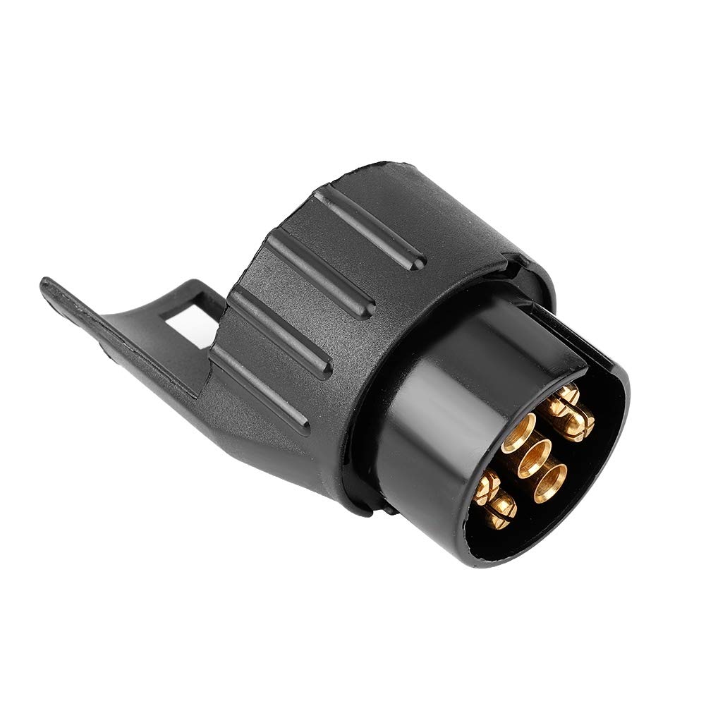 Duokon ABS 7 to 13 Pin Trailer Truck Caravan Tow Socket Plug Converter Adapter (Black)