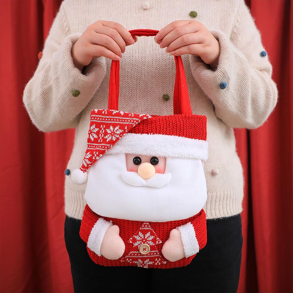 Christmas Gift Bag Christmas Eve Bag Gift Bag Handbag Flip Hat Cartoon Candy Bag