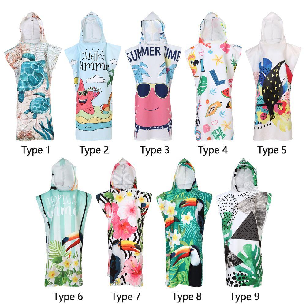 Купание Серфинг Женщины Мужчины Мода Пляж Пеленание Полотенце С Капюшоном Гидрокостюм Серфинг Пончо Полотенце Халат