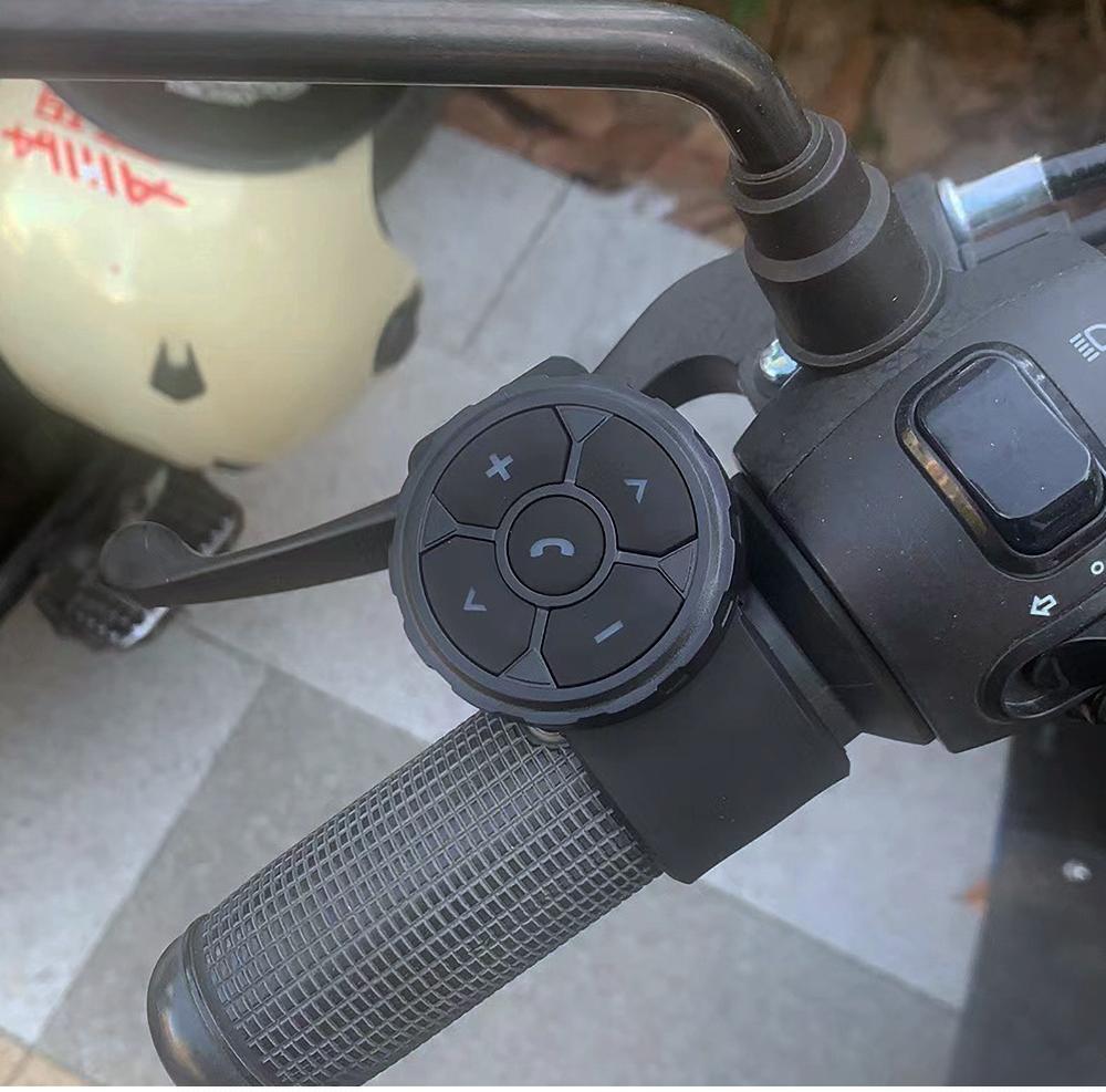 Wireless Bluetooth 5.3 Remote Button Helmet Earphone Motorcycle/Bike Handlebar Media Controller Car Steering Wheel Control
