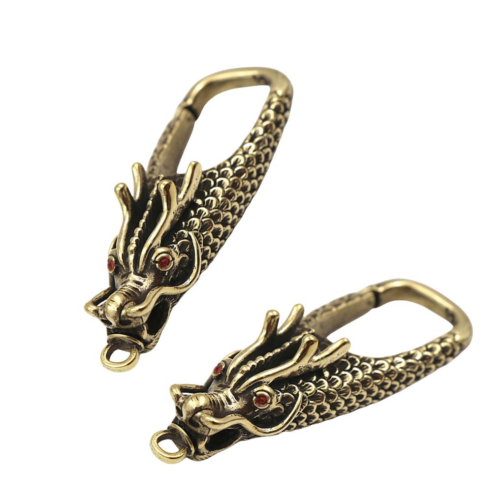 Set of 2 Dragon Keyring Charm Metal Key Holder Car Key Accessory Bag Pendant Jewelry Craft Supplies for Men and Women