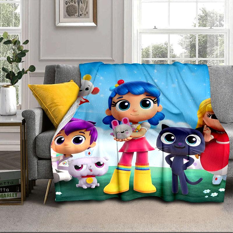 Rainbow Kingdom Adventure Blanket Flannel Blanket for bed, sofa, Camping, Hiking, Picnic Essentials, gift for family Fan gifts