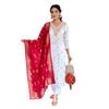 White Salwar Kameez Kurti Indian Pakistani Top Tunic Party Wear Bollywood Dress SC-2273