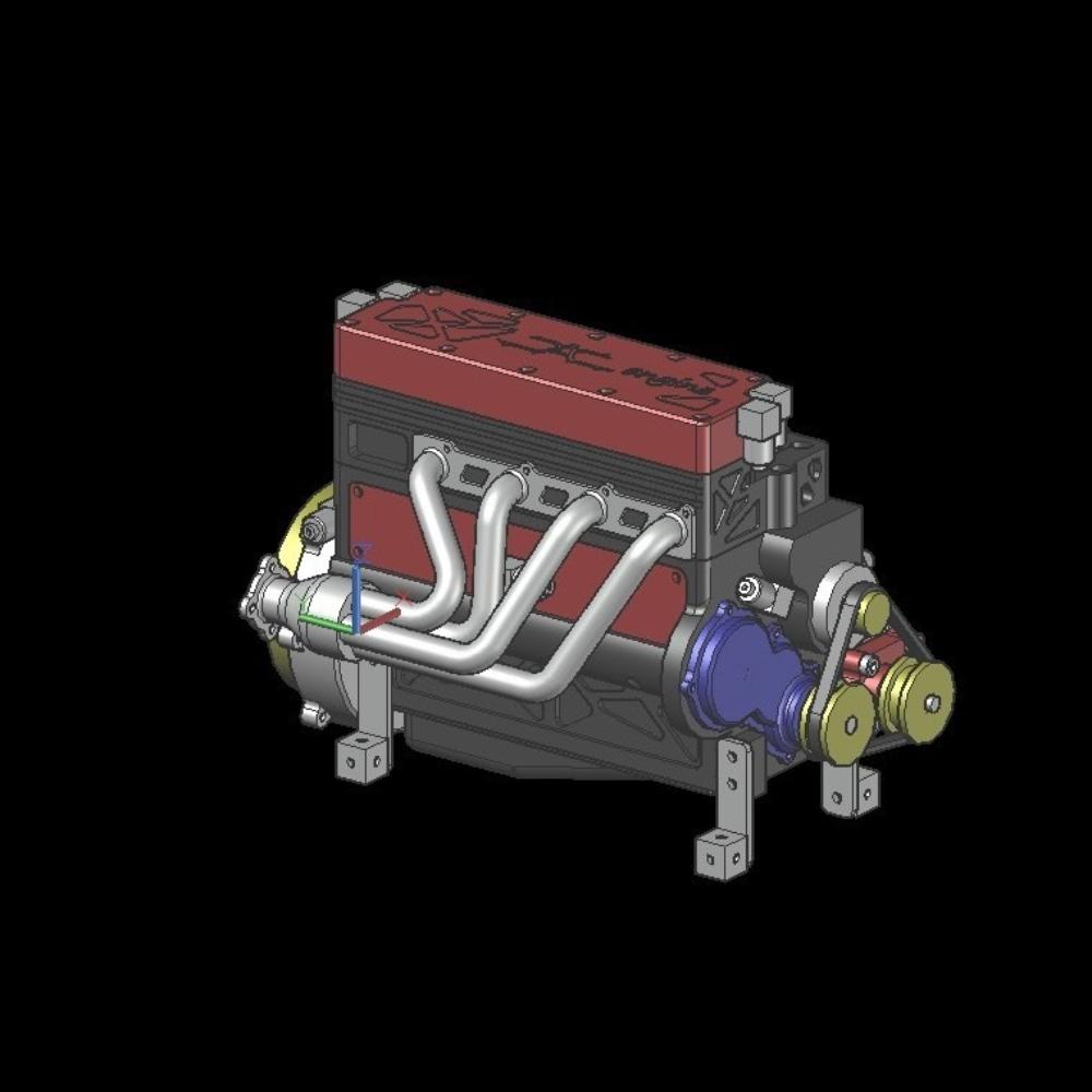 22.5cc Inline Four Cylinder Engine Mini Internal Combustion Engine Model Toy Water Cooled Engine Engine Model