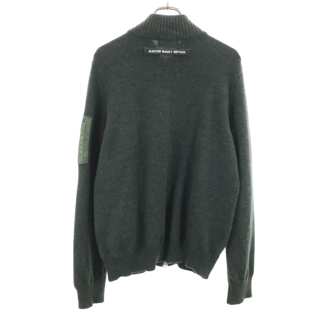 MASTER BUNNY EDITION Made in Japan wool golf Knit jacket 5 gray Men's Used