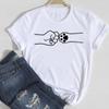 Graphic Tee Casual Print Pet Animal Dog Cat Friends Trend Short Sleeve Summer Top Ladies Female T Clothing Women's Fashion T-shirt