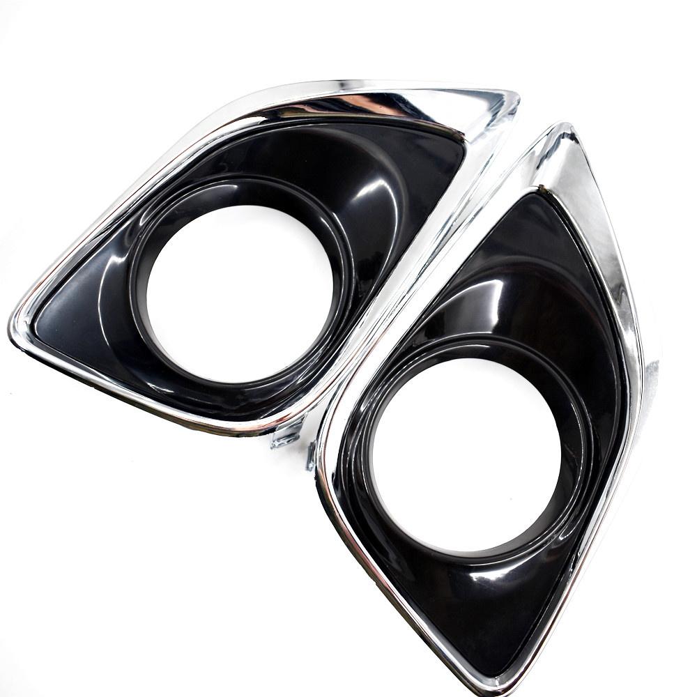 Pair Fog Light Lamp Cover Bumper Insert Trim Plastic For Toyota Venza 2013-2016