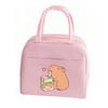 Cartoon Cute Capybara Print Insulated Lunch Bags  Portable Thermal Lunch Tote Bags Picnic Food Preservation Lunch Box Bag