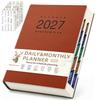 2027 Daily Planner Binder 400 Pages Habit Tracker Monthly Daily Schedule Notebook Time Management Self Discipline Goal Organizer