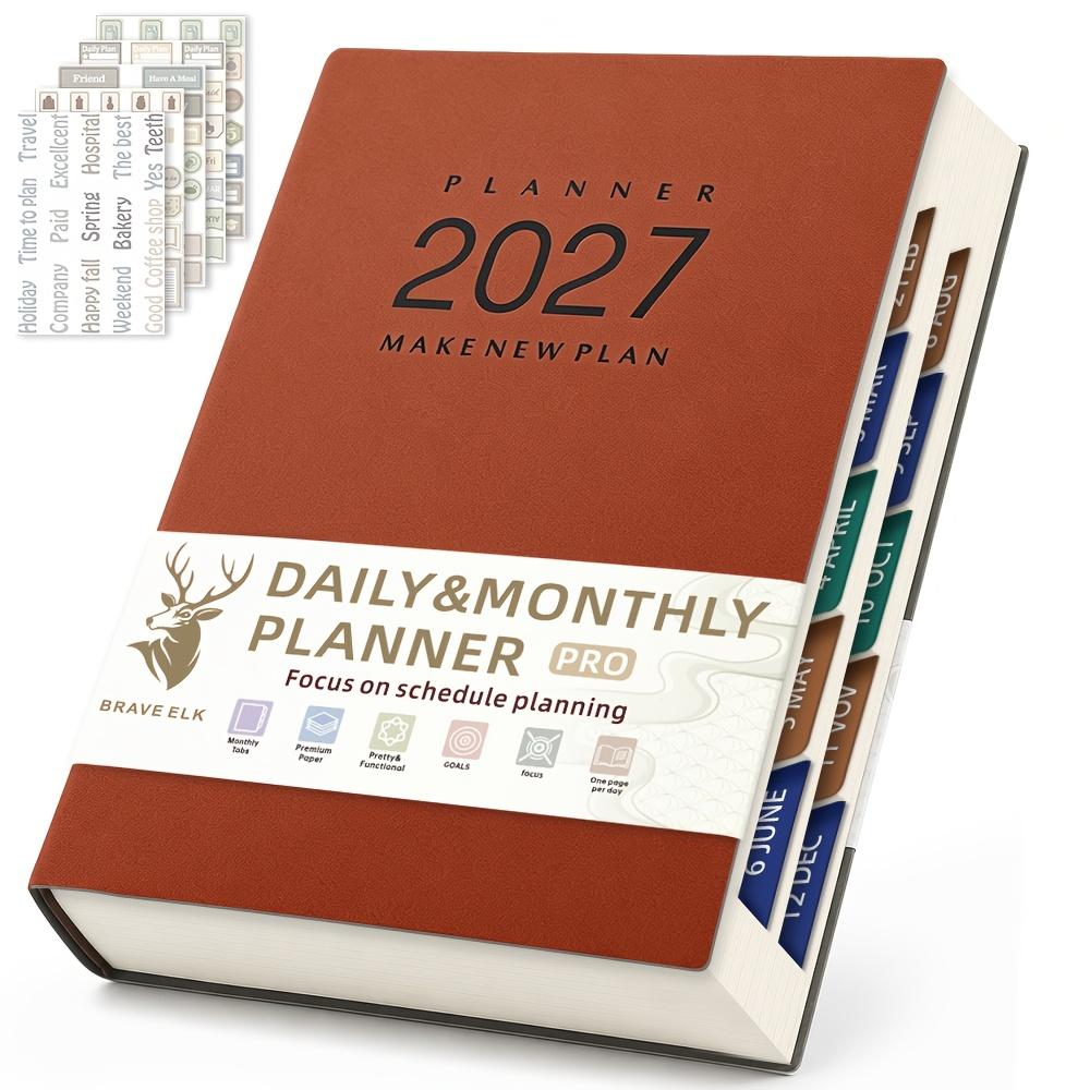 2027 Daily Planner Binder 400 Pages Habit Tracker Monthly Daily Schedule Notebook Time Management Self Discipline Goal Organizer