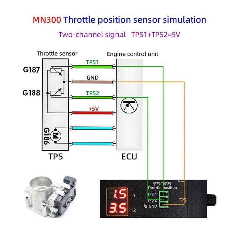 AA92-MN300 Auto Sensor Simulator Automotive Signal Tester Car Rail Oxygen Oil Pressure Flow Sensor Signal Generator