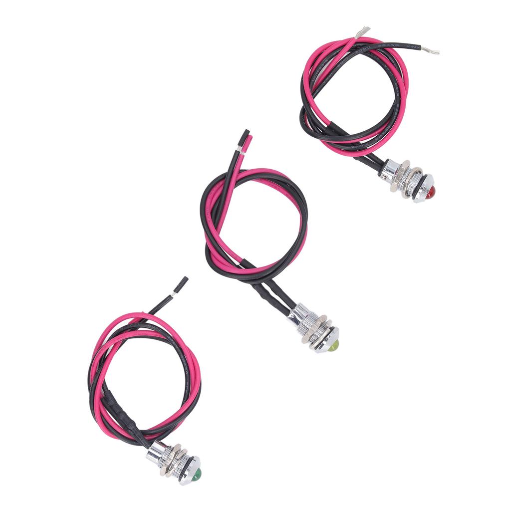 3 шт. светодиодный металлический индикаторный светильник водонепроницаемый сигнальный фонарь с проводом для автомобиля грузовика лодки 24 В