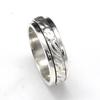Anxiety  Spinner 925 Sterling Silver Worry Ring,  Fidget Handmade Women Spinner Ring