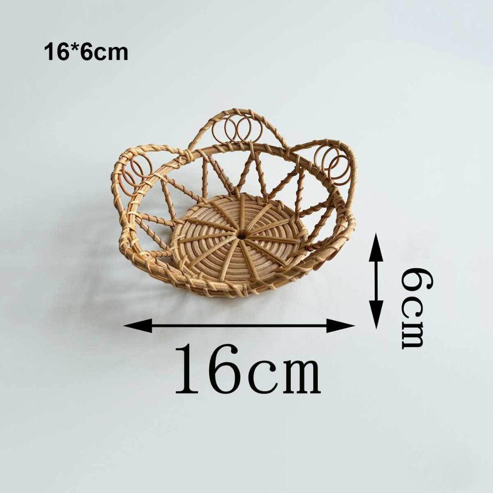 Hardness Rattan Wicker Woven Serving Baskets Rattan Basket Restaurant Serving Tabletop Display