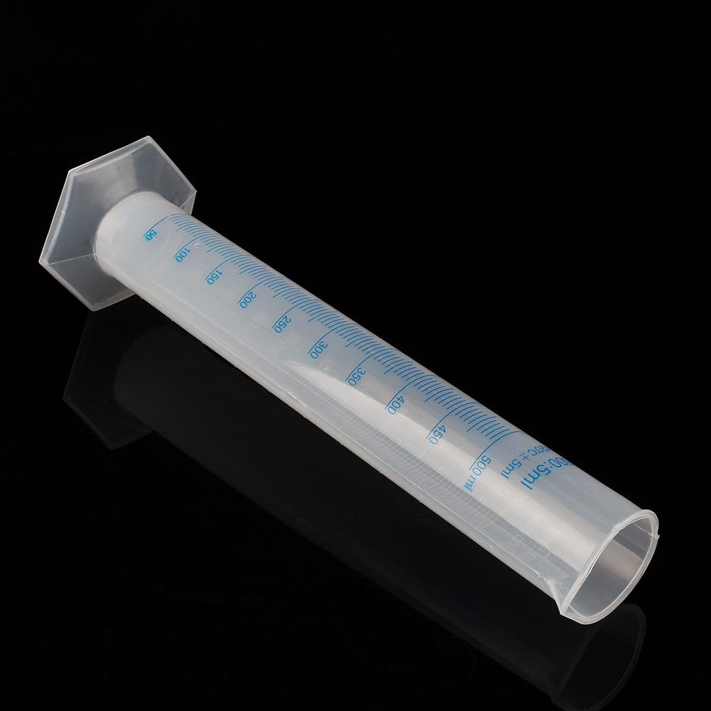 500 мл измерительный цилиндр пластиковая градуированная лабораторная пробная пробирка для жидкости горячая