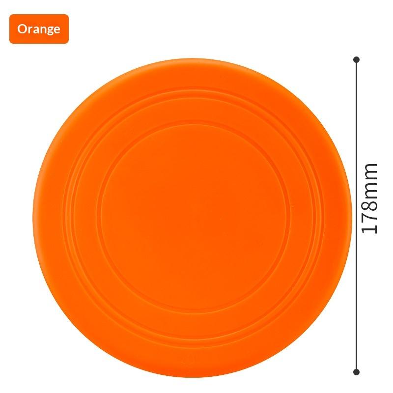 Durable Dog Flying Disc Tear Resistant Soft Rubber Pet Training Toy Perfect for Interactive Outdoor Games