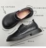 Leather Pure Leather Men's Big Head Wide Version Fat Feet Leather Shoes Foreign Trade Work Leisure Original First Layer Cowhide Single Shoes Spri