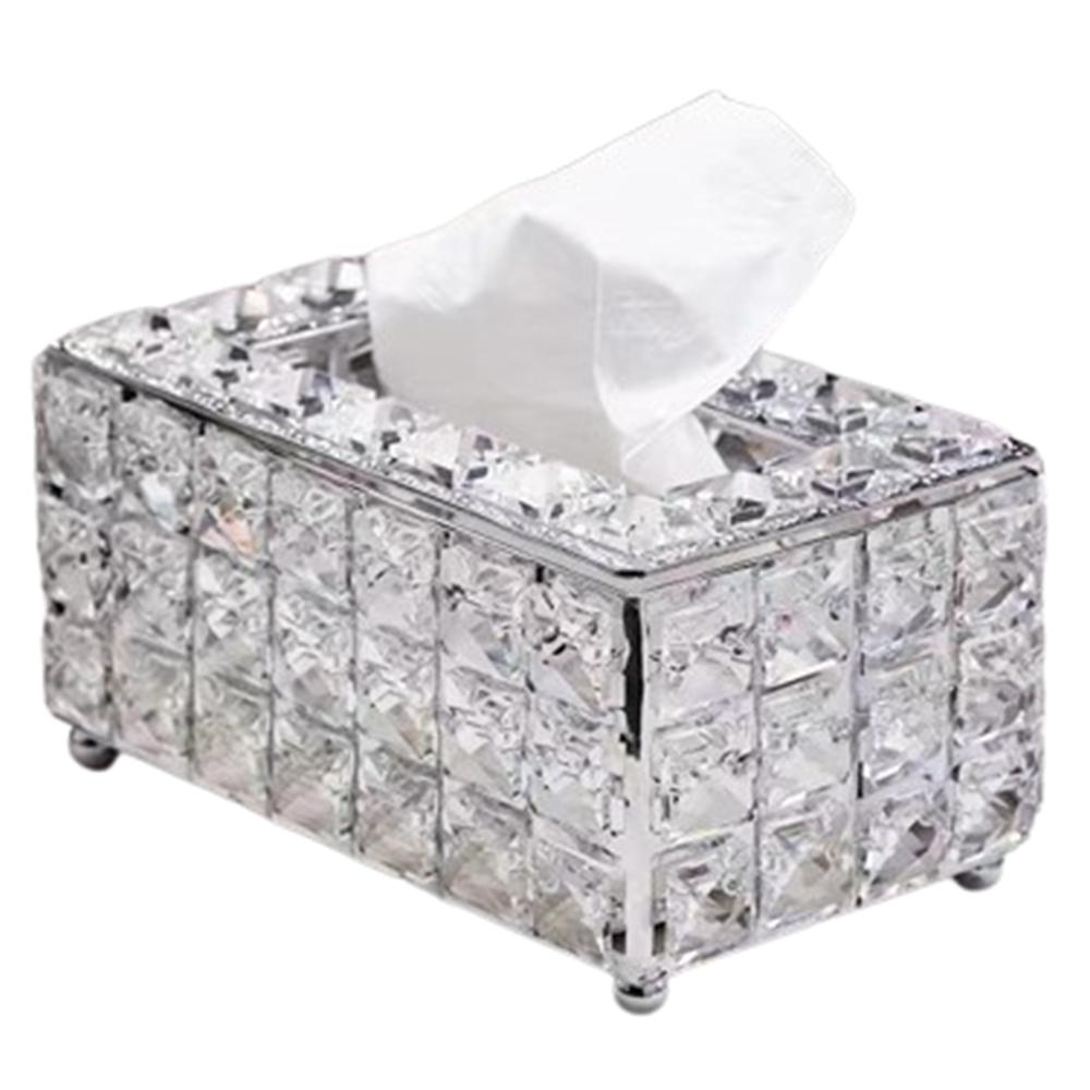 Shiny Cube Paper Towel Storage Box Sparkly Paper Dispenser Living Room