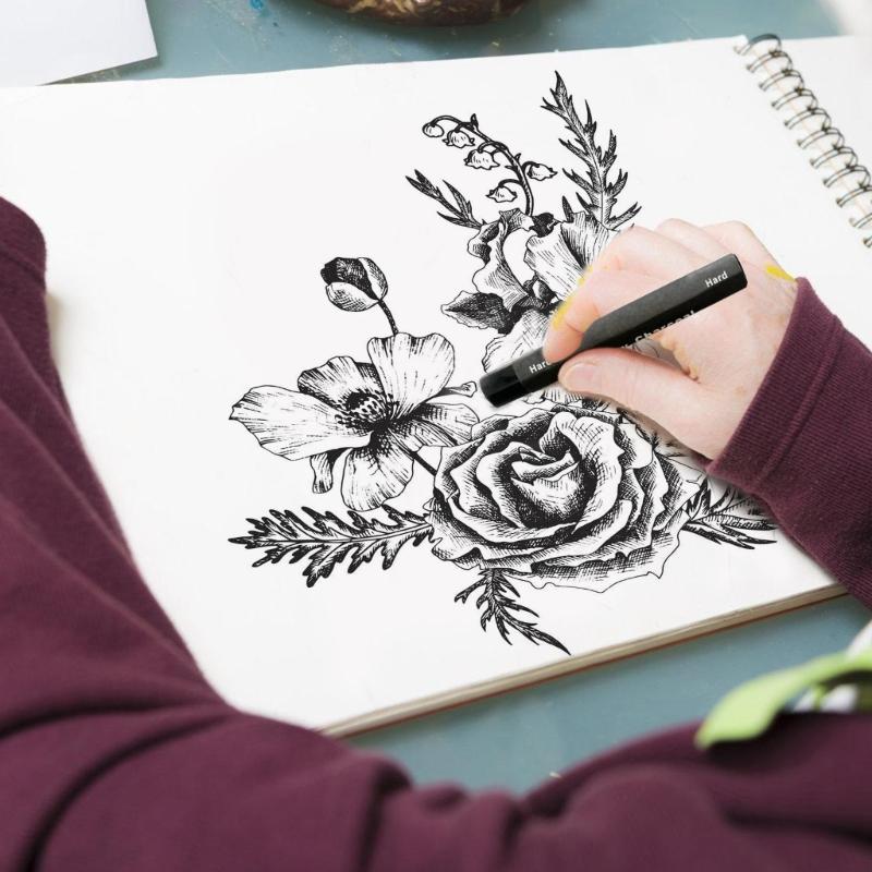 Water Soluble Charcoal Strips Charcoal Sticks Sketching Charcoal Pencils Art Supplies for Sketching Drawing and Shading