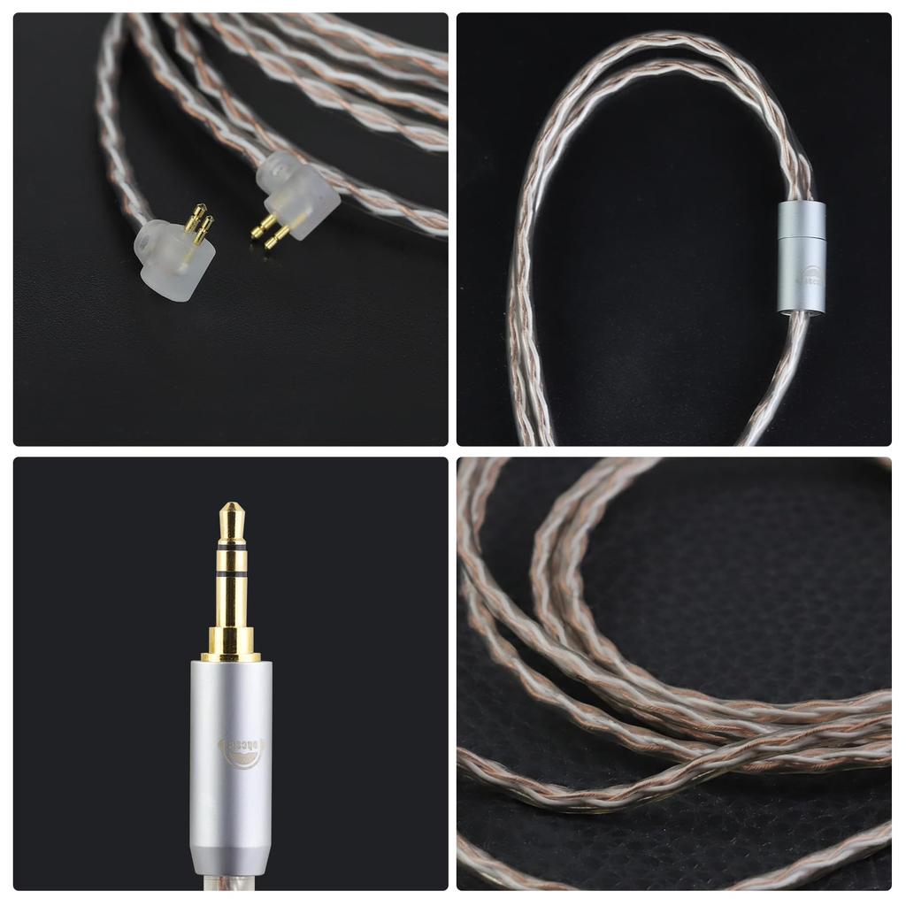 okcsc JBX Recable ER4P Earphone Cable for Earphones and Headphones Compatible with OFC Length ER4B, ER4S, ER4PT, ER6I, etc. 4-core 1.2m 3.5mm