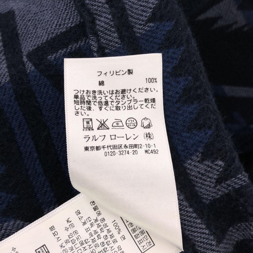 Polo by Ralph Lauren Рубашка фланелевая с длинным рукавом с этническими узорами XS Мужская Б/У