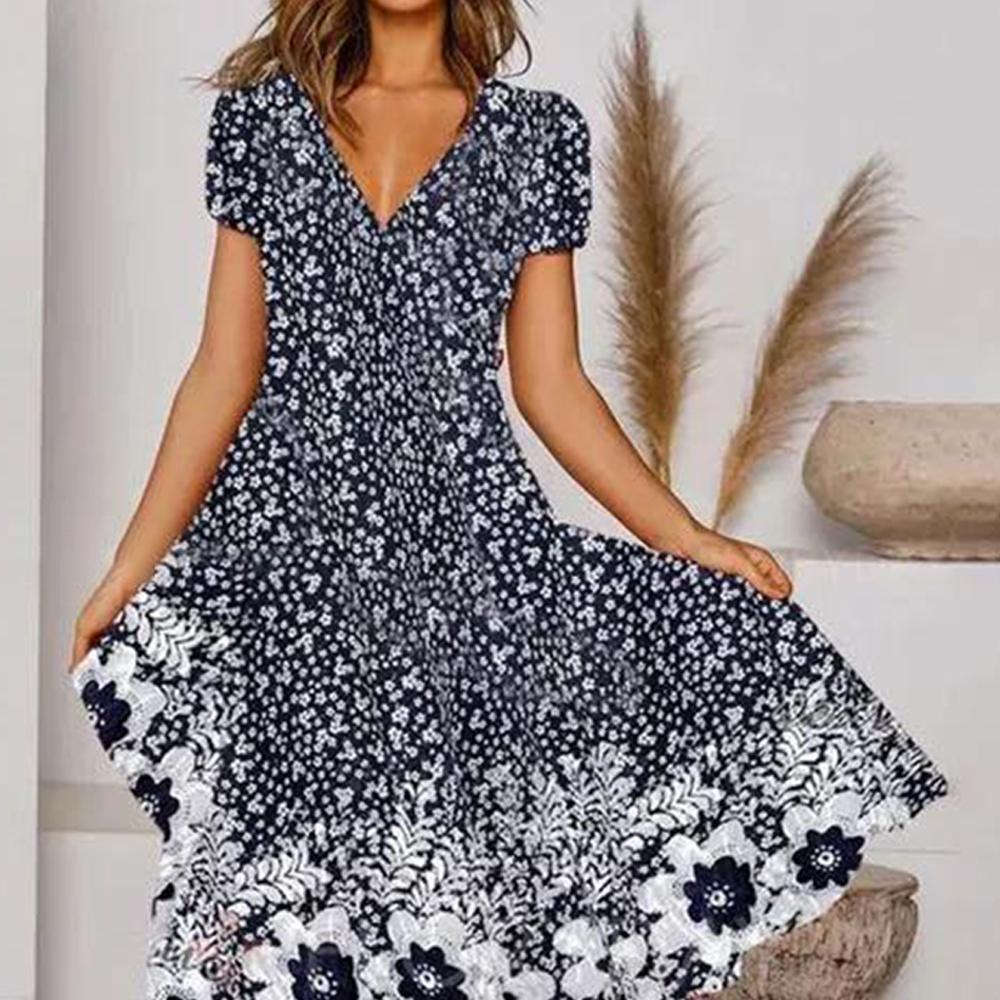 Lapa Женское платье с цветочным принтом Праздничный сарафан Миди-трапеции