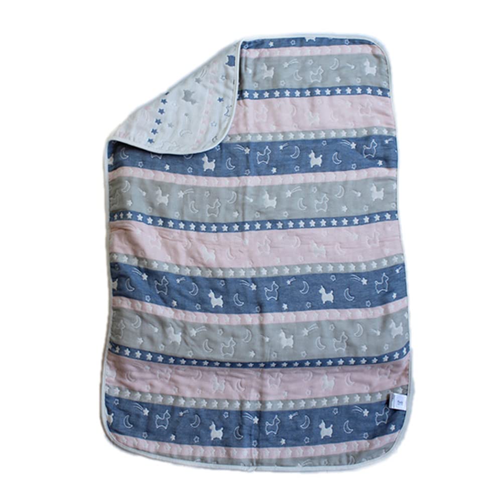 Rody nino nino Rody Марля Сделано в Детское Одеяло-пеленка 6-слойное одеяло, Япония, (Розовый/Темно-синий)