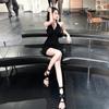 Черное сексуальное платье-слинг на шею с длинной юбкой в стиле Spice Girl, новое женское летнее, облегающее, подчеркивающее бедра, короткая юбка