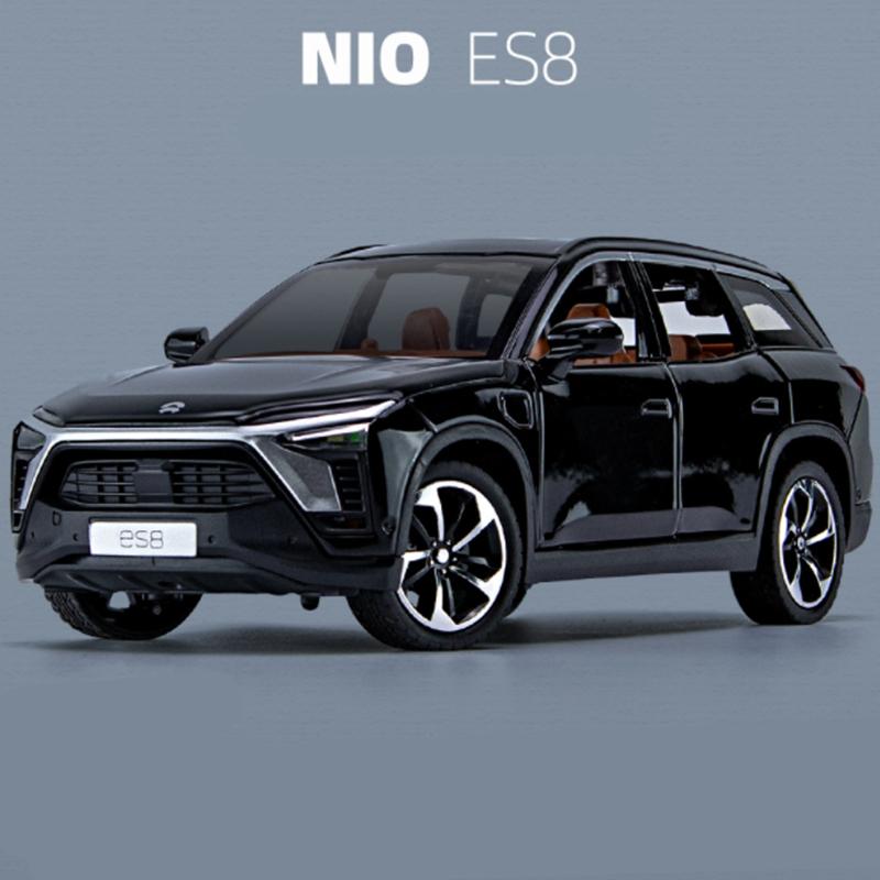 1/24 NIO ES8 внедорожник сплав новая энергия модель автомобиля литой металл игрушечный транспорт модель автомобиля высокая имитация звука и света детские подарки