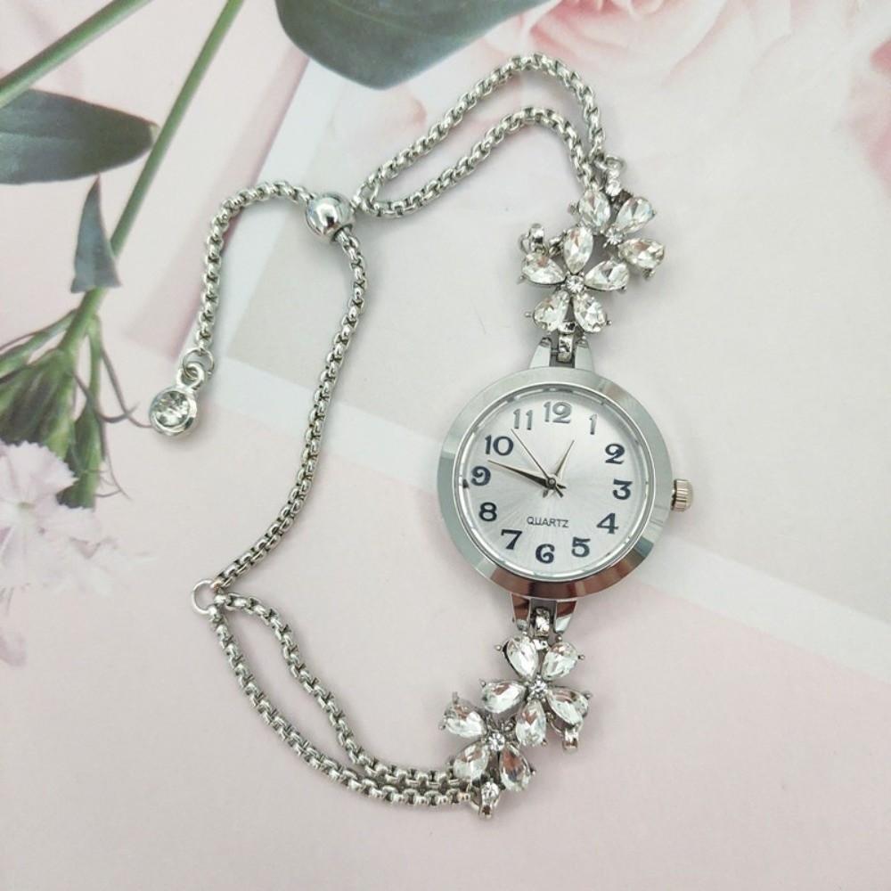 Adjustable Bracelet Watch Quartz Movement Flower Bracelet Watch Women's Quartz Watch  Gift Giving