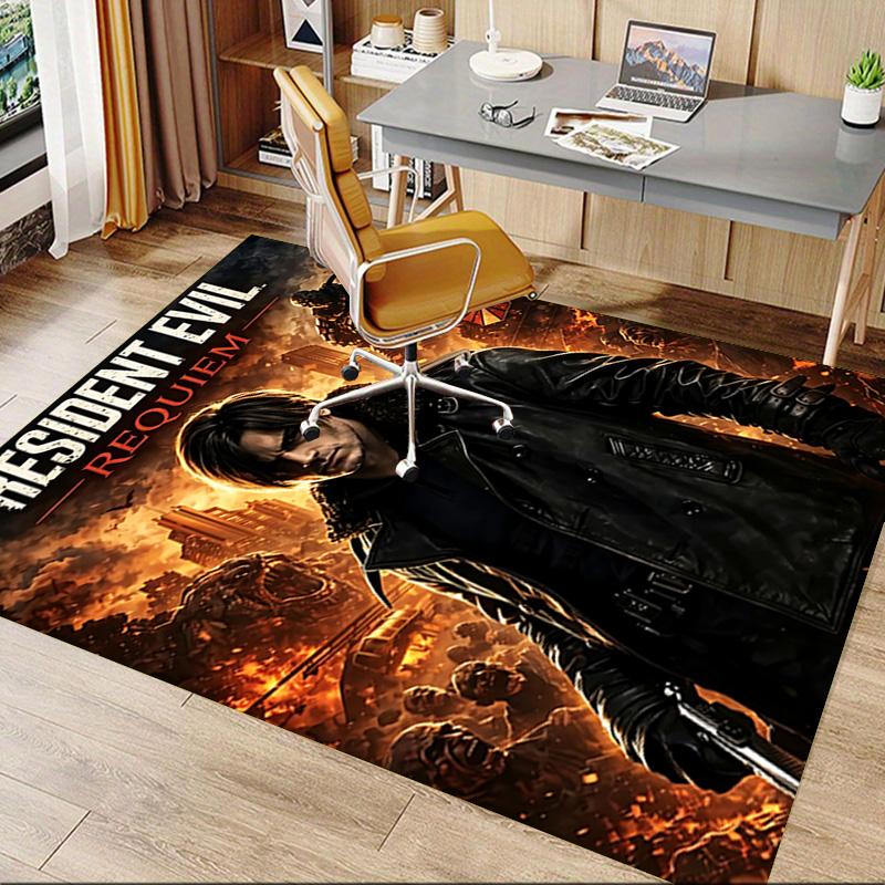 Resident Evil Requiem Poster Carpet For Playroom Bedroom Living Room Sofa Home Decorkids Game Area Rug Nonslip Floor Mat