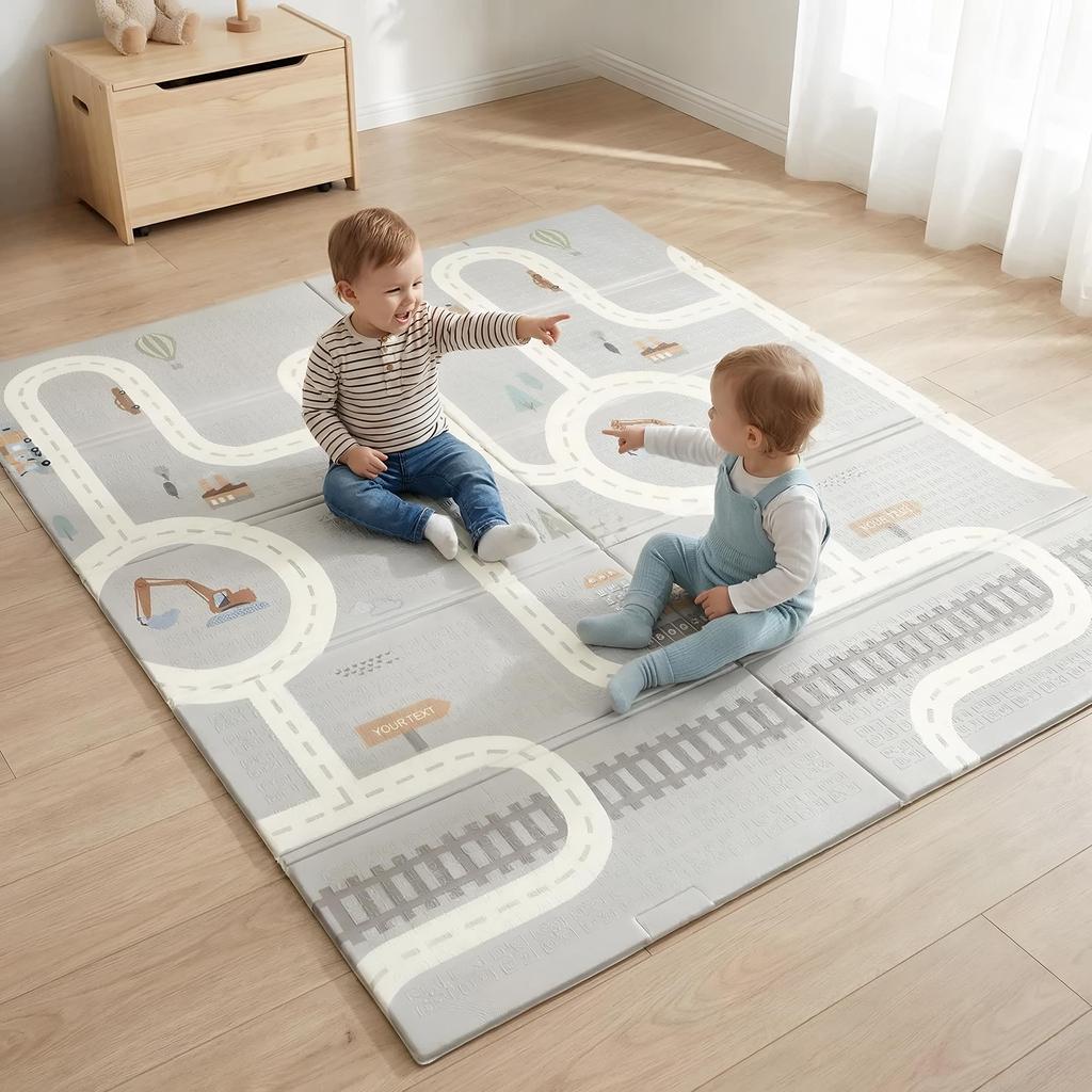 Folding Mat 150X180X1Cm - Numbers/Road